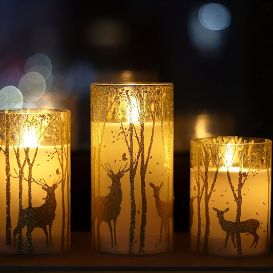 Wax Pillar Deer Candle