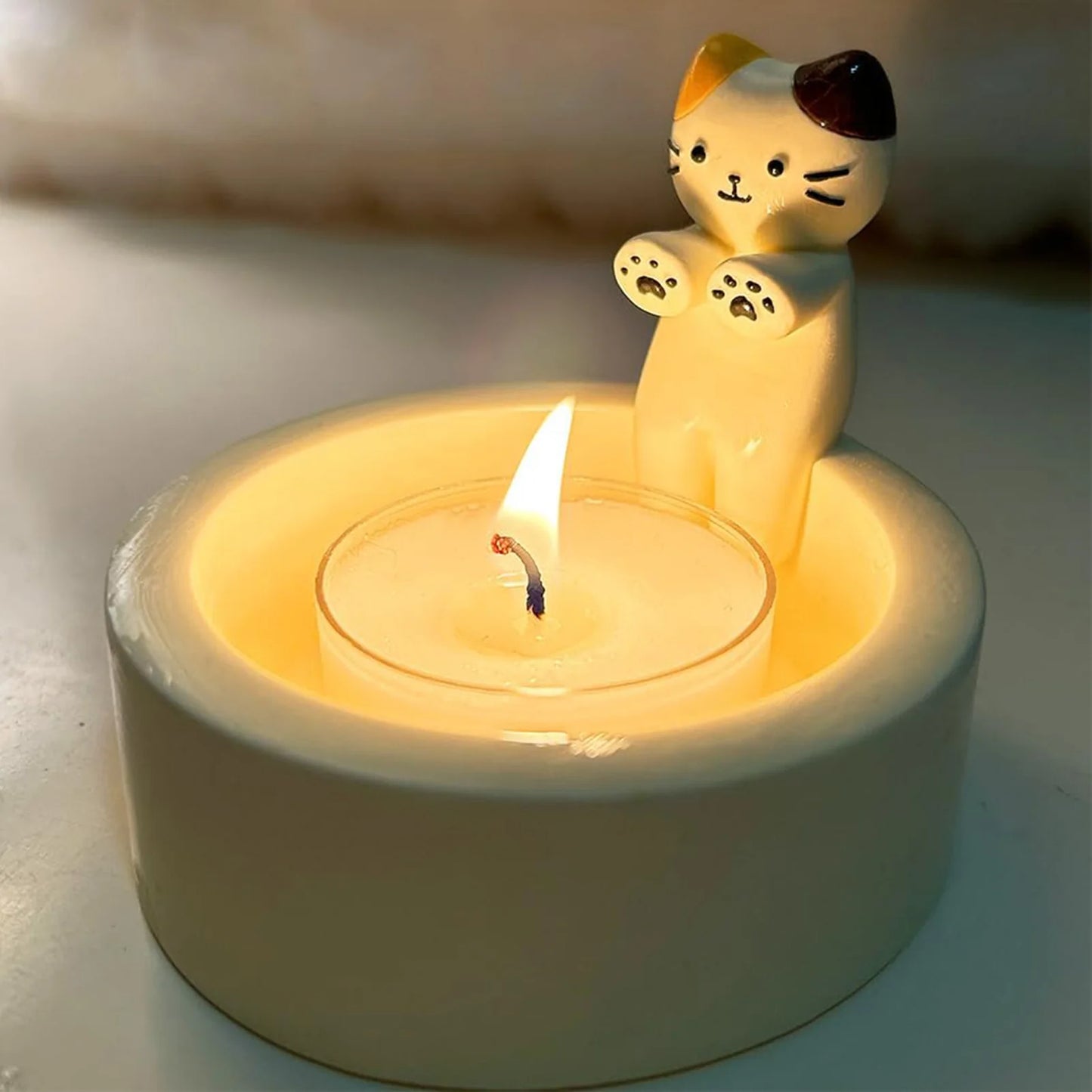 Cute Cat Candle Holder