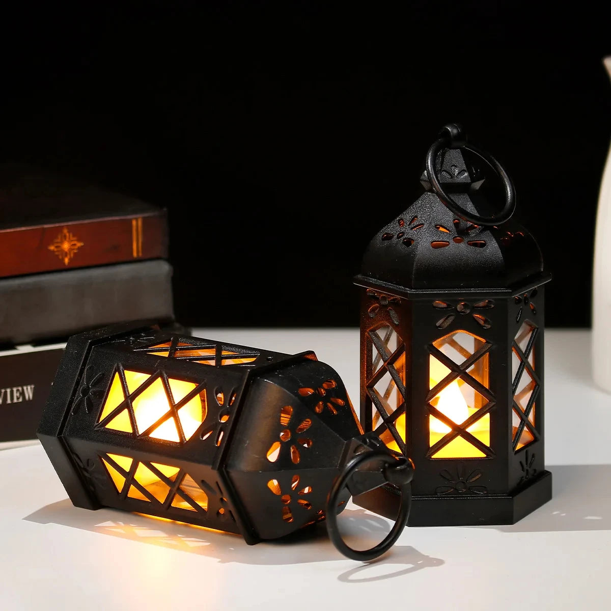 Black Candle Lamp